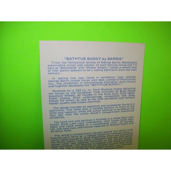 Bath Tub Buggy Postcard Beatnik Race Car Barris 1960s Original Monogram Hot Rod - Picture 4 of 7